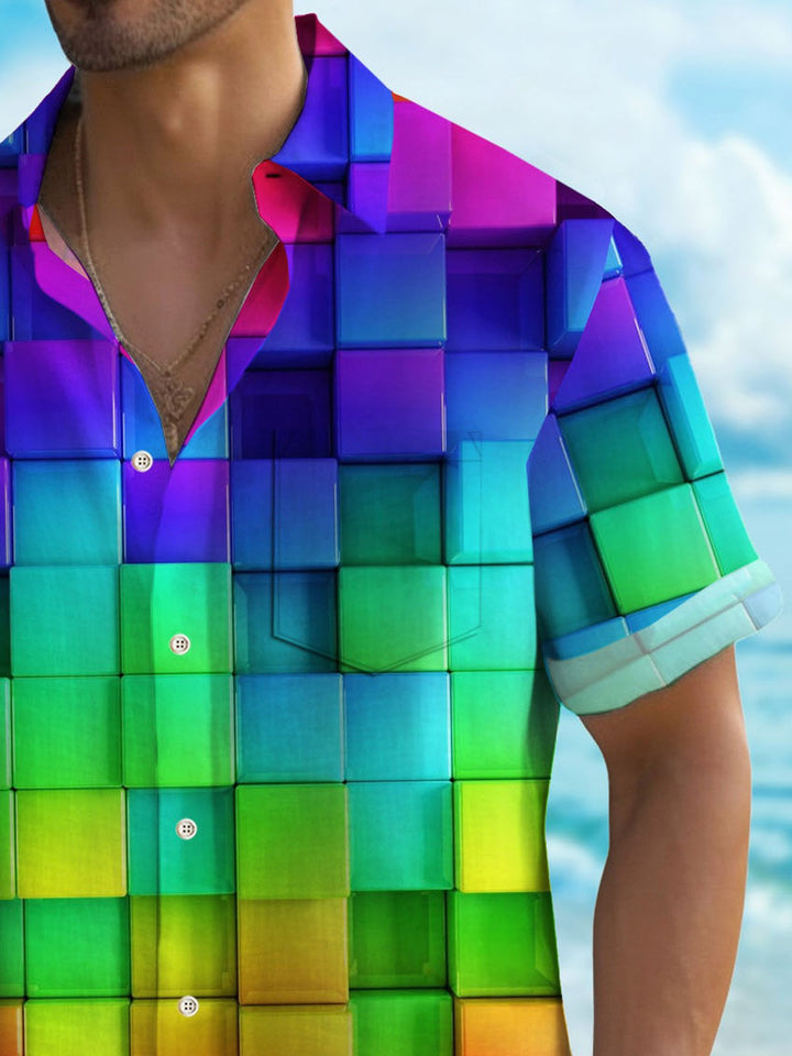 Alohadaddy® Retro Psychedelic Geometric Men&