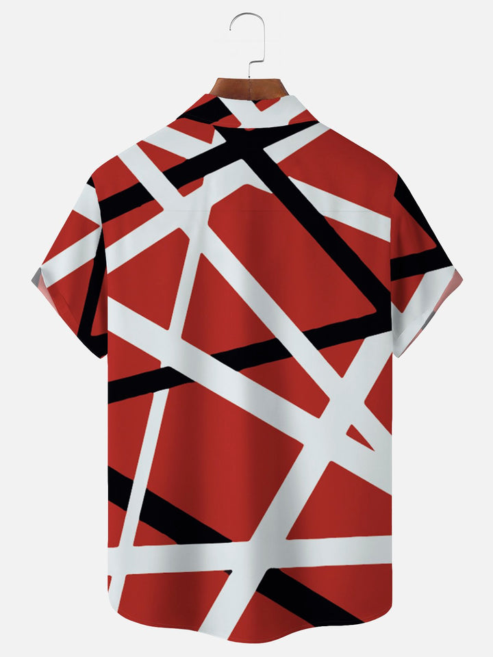 Alohadaddy Vintage Rock Red Geometric Music Art Men&