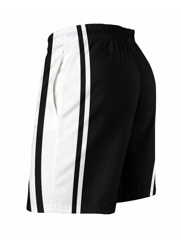 Alohadaddy Basic Striped Board Shorts Stretch Quick-Dry Casual Boat Pants Big Tall