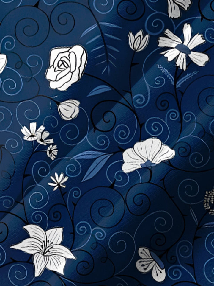 Alohadaddy® Hawaiian Floral Geometric Print Men&