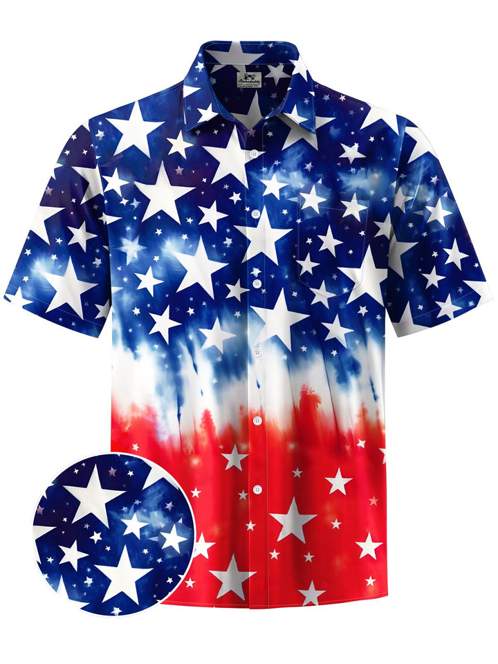 Alohadaddy® Holiday Independence Day Five-Pointed Star Gradient Men&