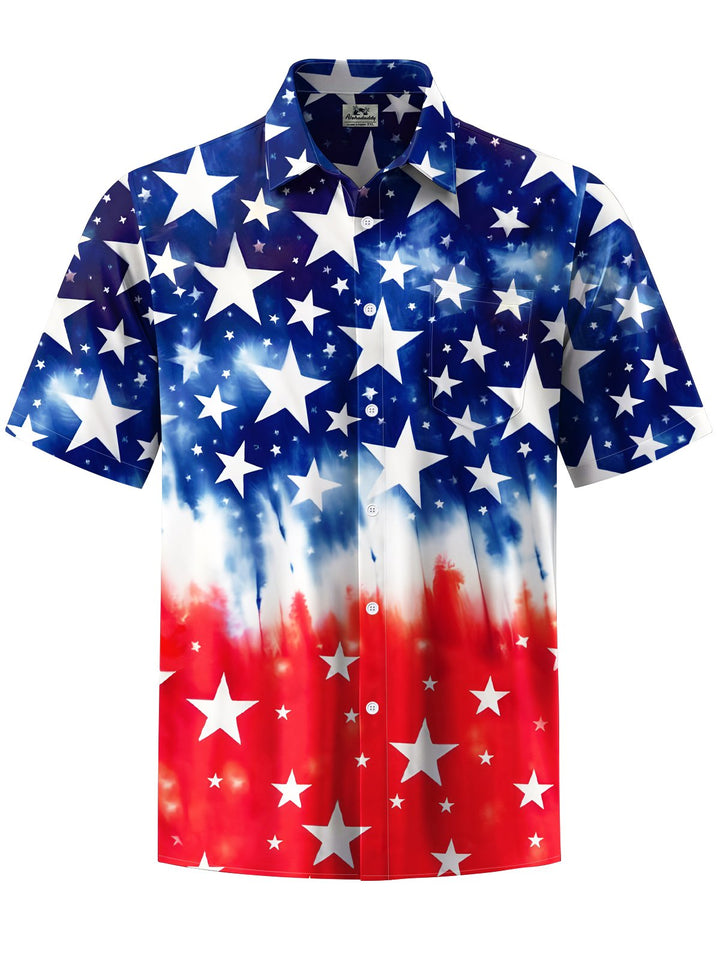 Alohadaddy® Holiday Independence Day Five-Pointed Star Gradient Men&