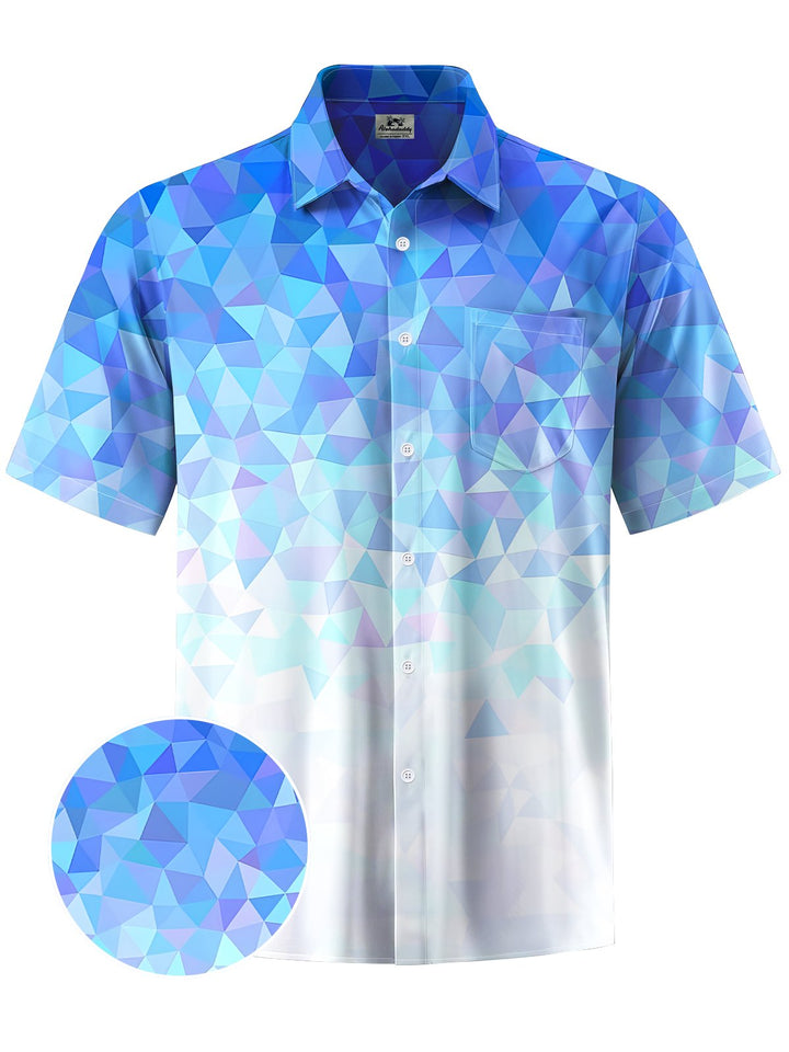 Alohadaddy® Retro Geometric Gradient Hawaiian Men&