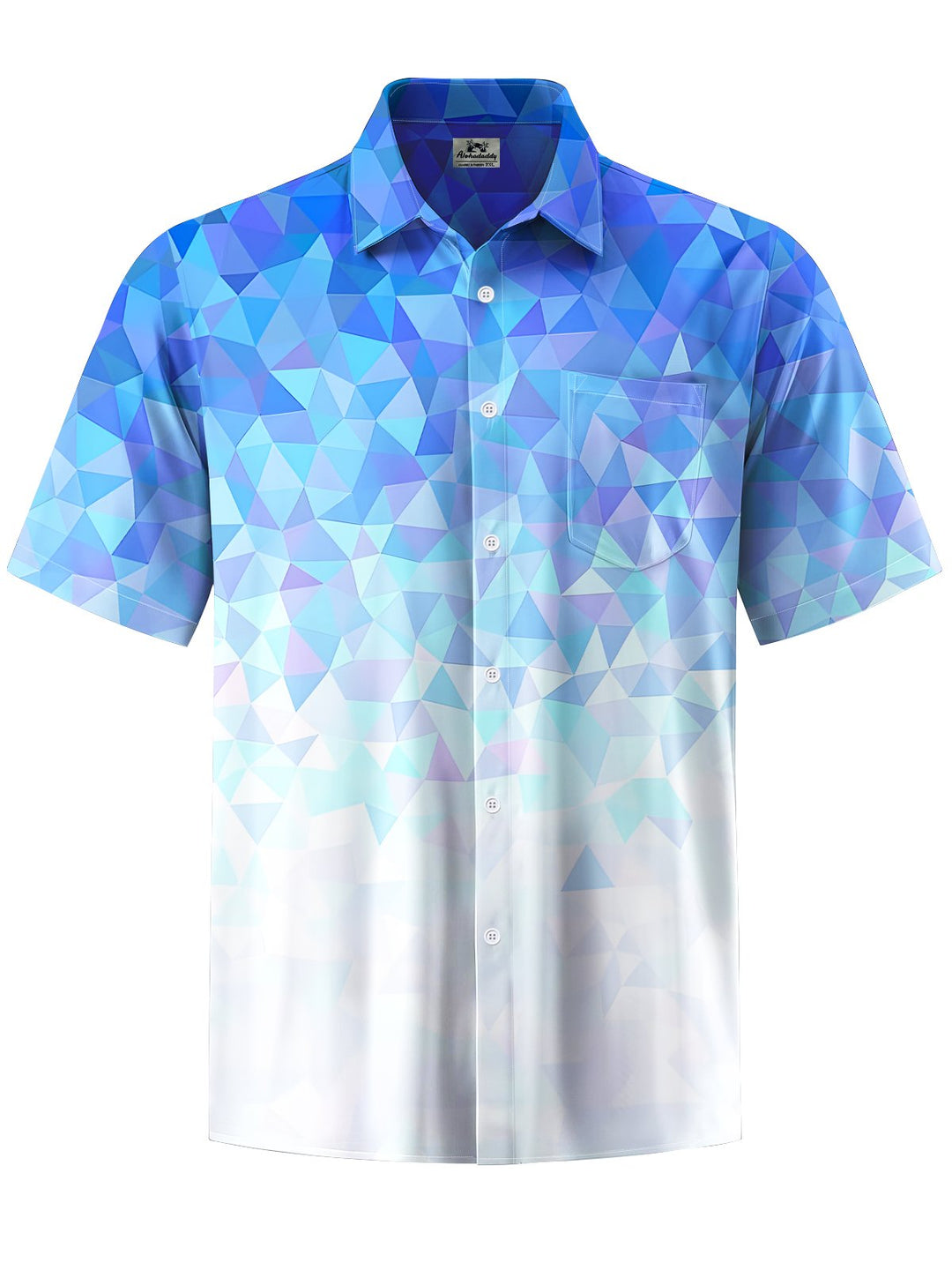 Alohadaddy® Retro Geometric Gradient Hawaiian Men&