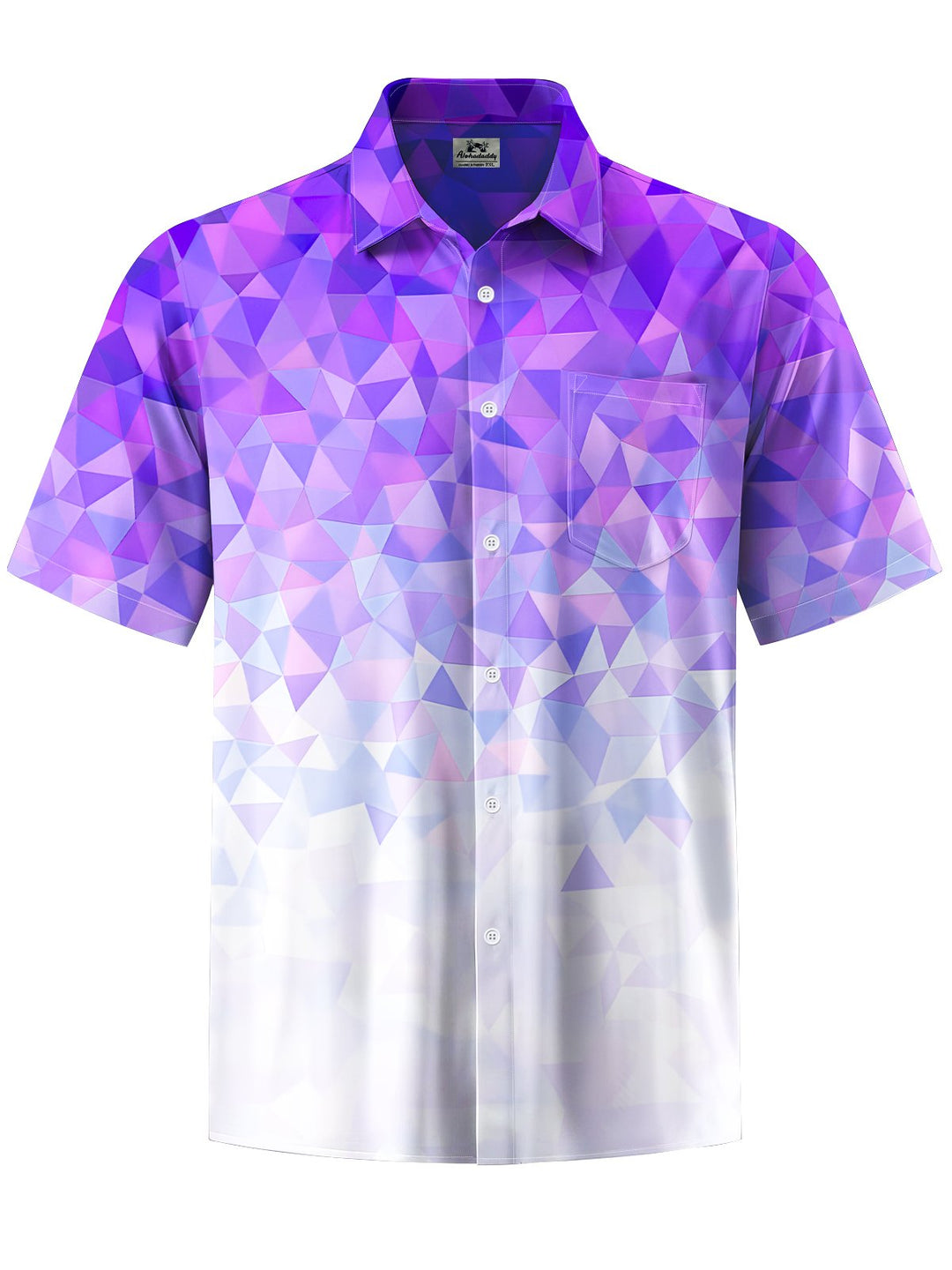 Alohadaddy® Retro Geometric Gradient Hawaiian Men&