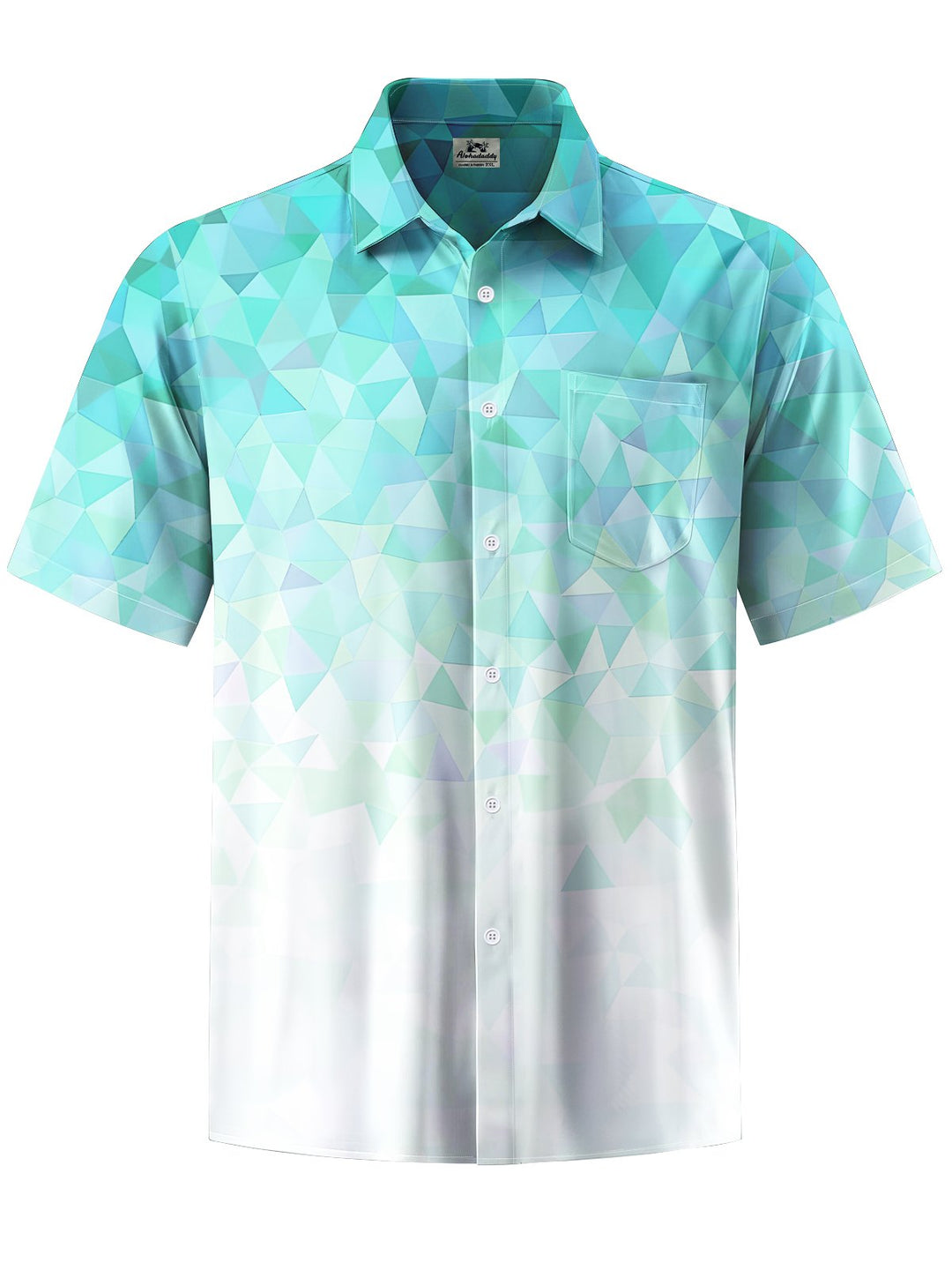 Alohadaddy® Retro Geometric Gradient Hawaiian Men&