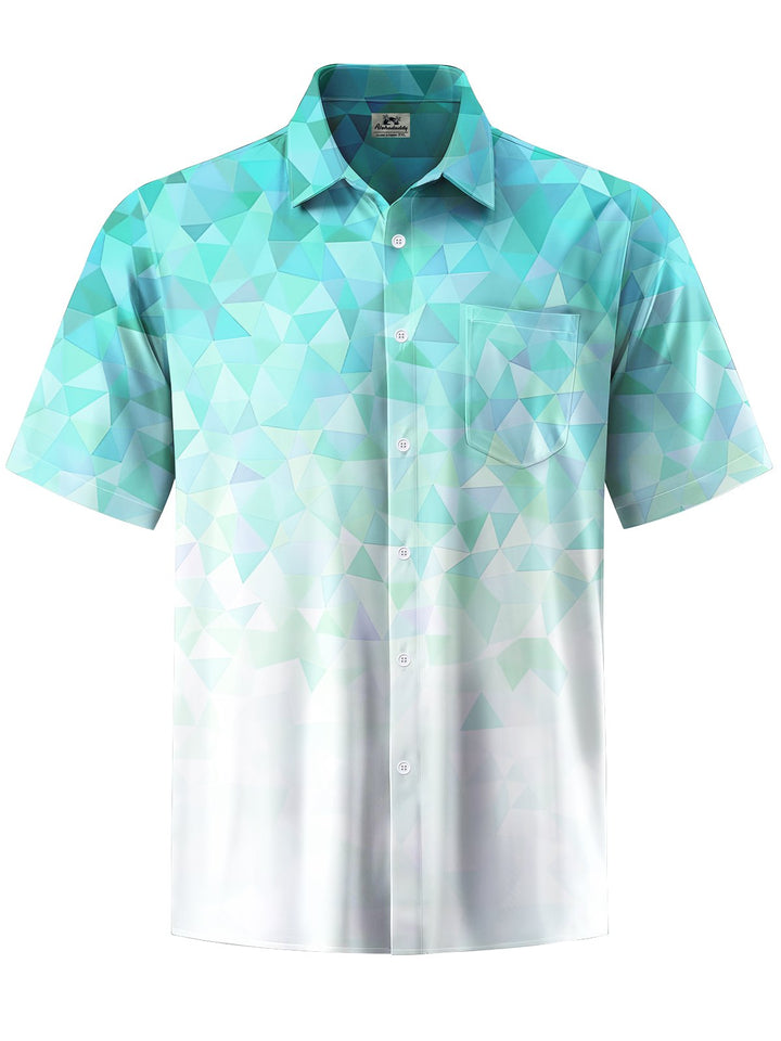 Alohadaddy® Retro Geometric Gradient Hawaiian Men&