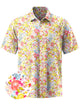 Alohadaddy® Hawaiian Floral Vintage Painting Pocket Men's Short Sleeve Shirt