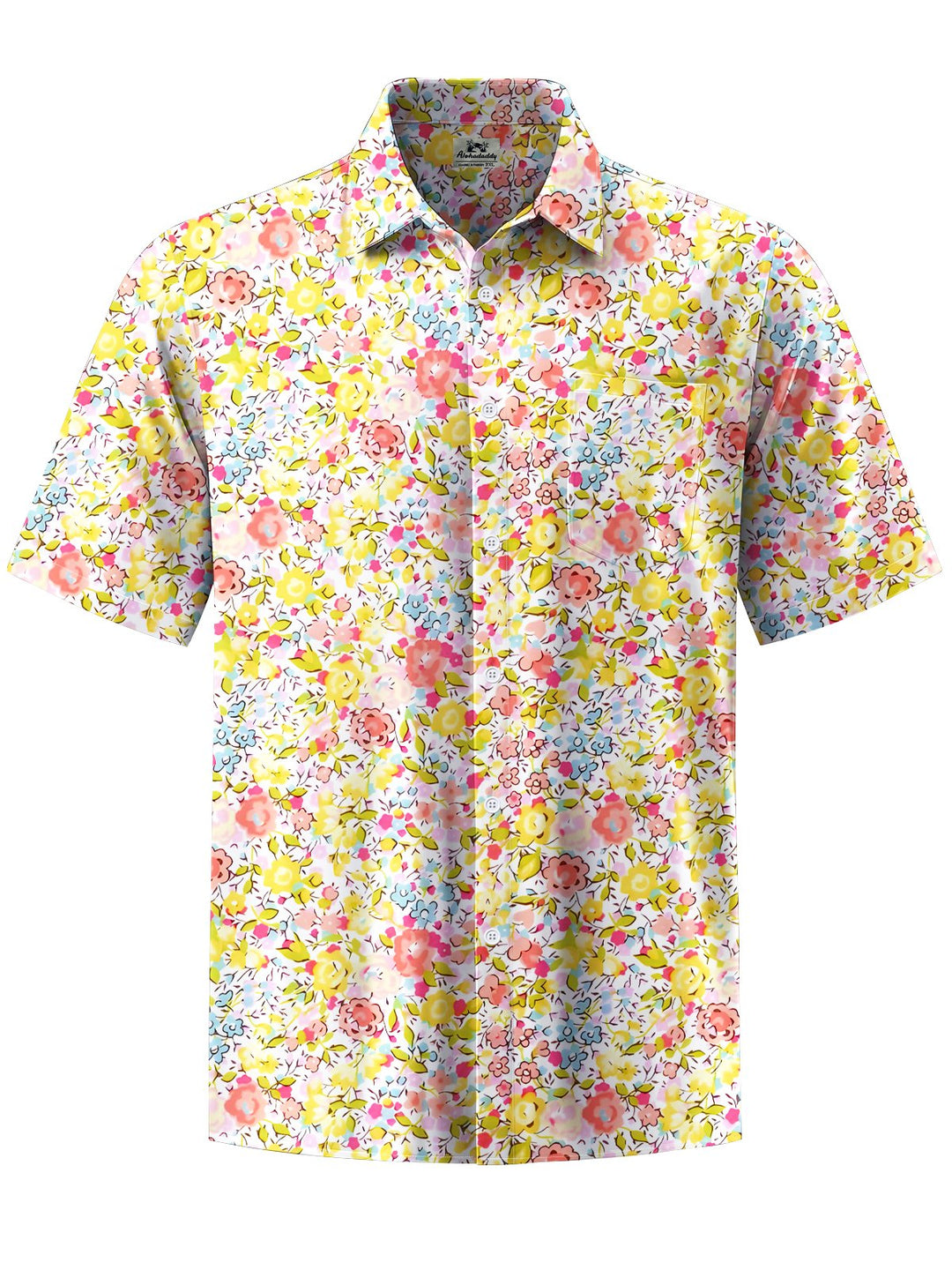 Alohadaddy® Hawaiian Floral Vintage Painting Pocket Men&