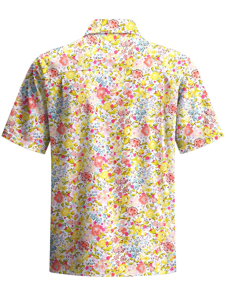 Alohadaddy® Hawaiian Floral Vintage Painting Pocket Men&