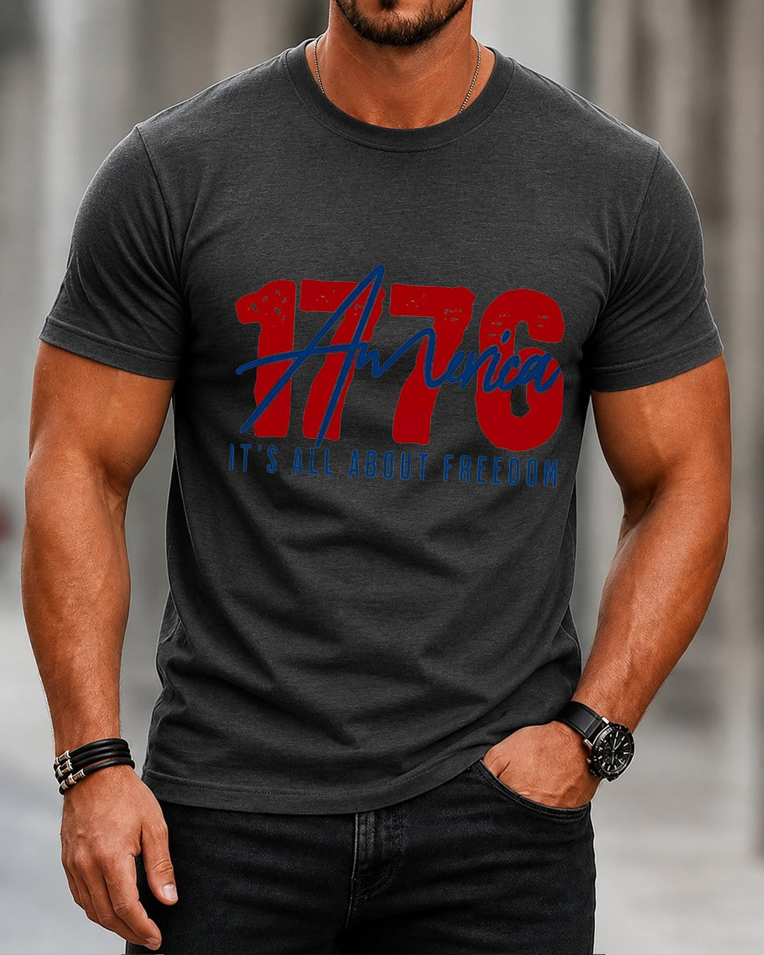 Alohadaddy® USA Independence Day Holiday Short-Sleeve T-Shirt