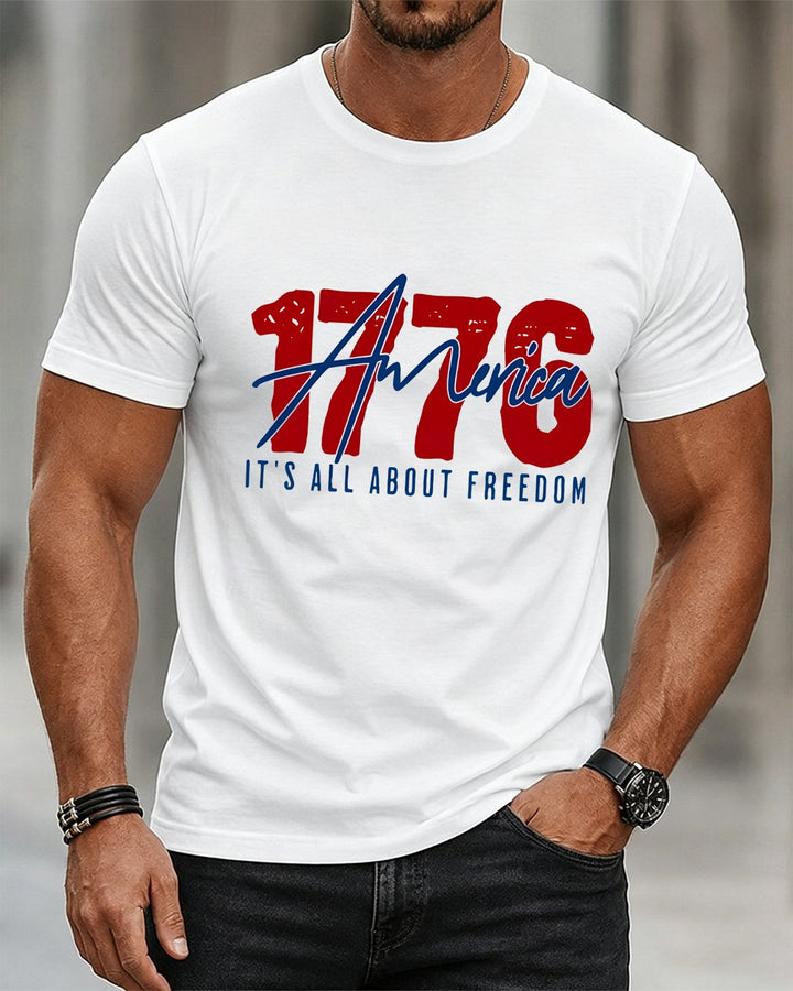 Alohadaddy® USA Independence Day Holiday Short-Sleeve T-Shirt