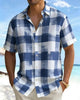 Alohadaddy® Basic Plaid Gradient Short-Sleeve Shirt