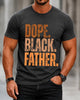 Alohadaddy® Dope Black Father Vintage Graphic Short-Sleeve T-Shirt