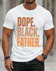 Alohadaddy® Dope Black Father Vintage Graphic Short-Sleeve T-Shirt