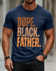 Alohadaddy® Dope Black Father Vintage Graphic Short-Sleeve T-Shirt