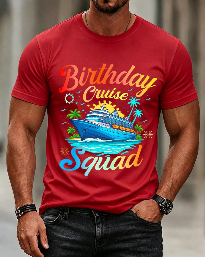 Alohadaddy® Birthday Cruise Vintage Short-Sleeve T-Shirt