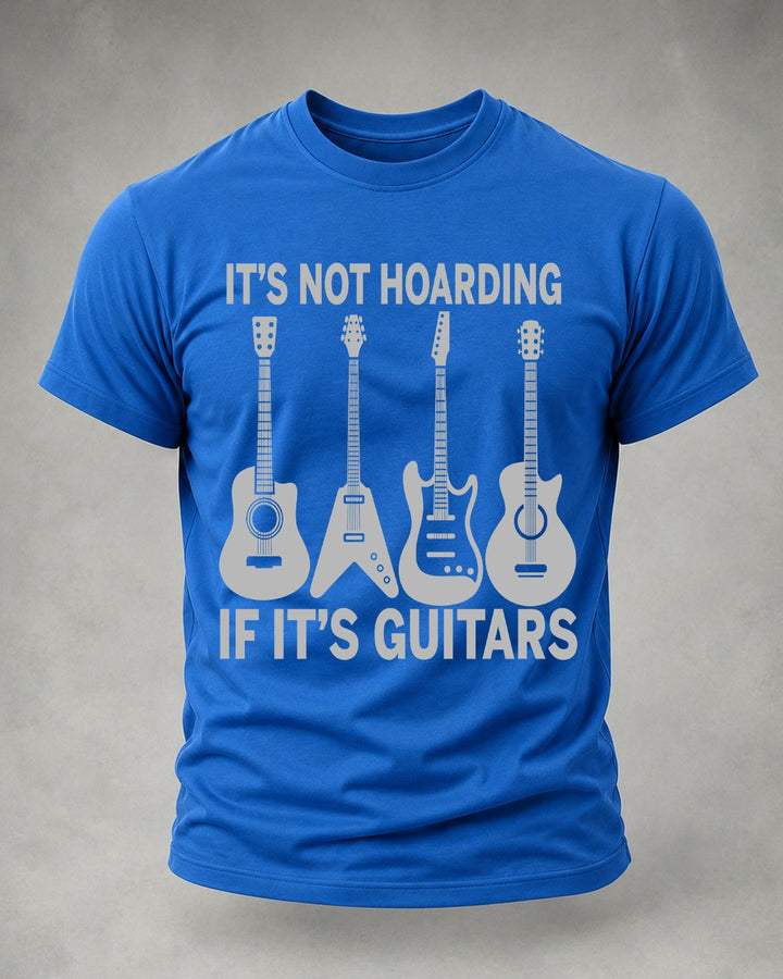 Alohadaddy® Vintage Music Guitar Letter Print Short-Sleeve T-Shirt