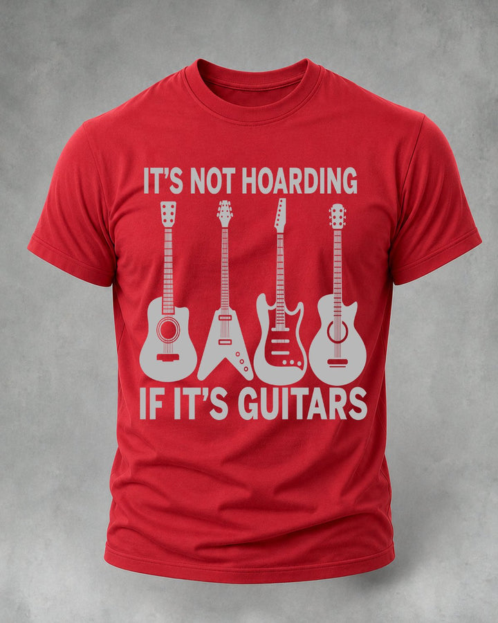 Alohadaddy® Vintage Music Guitar Letter Print Short-Sleeve T-Shirt