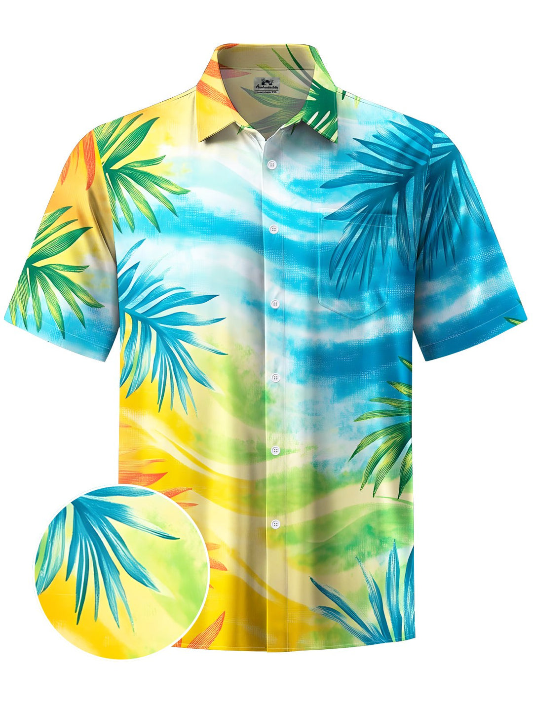 Alohadaddy® Hawaiian Leaf Ombre Tie-Dye Vintage Shirt