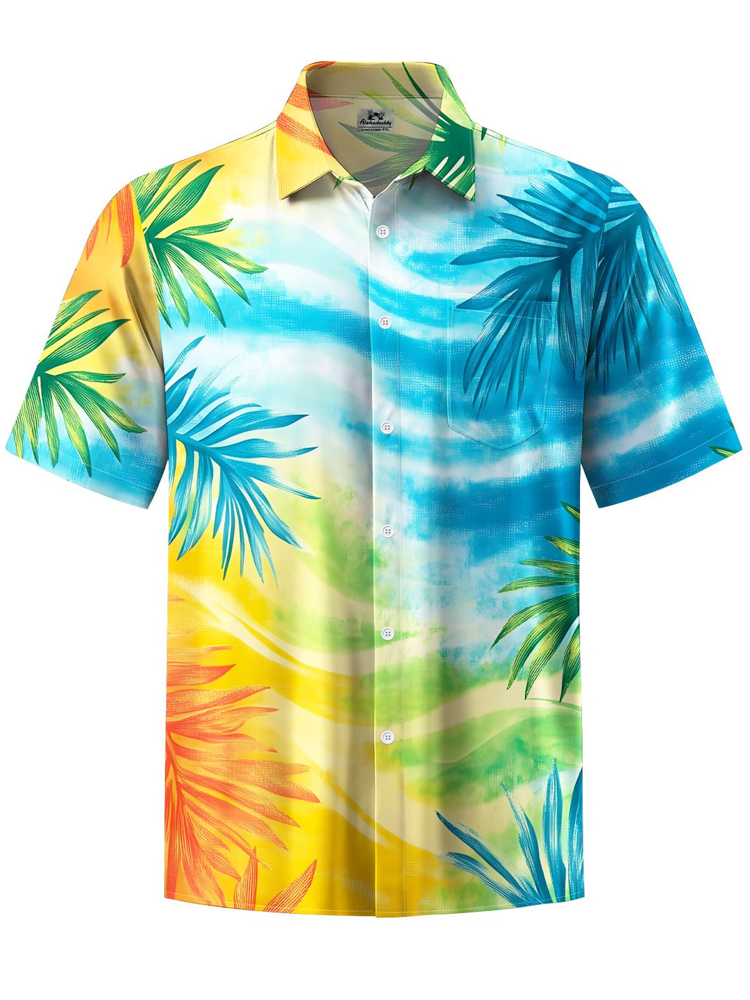 Alohadaddy® Hawaiian Leaf Ombre Tie-Dye Vintage Shirt