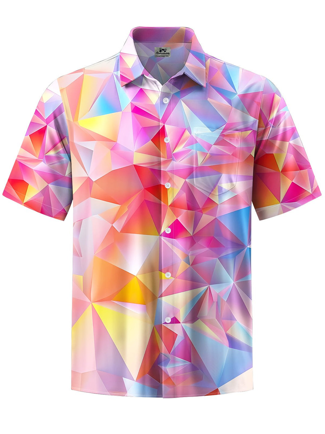 Alohadaddy® Retro Abstract Gradient Geometric Print Men&