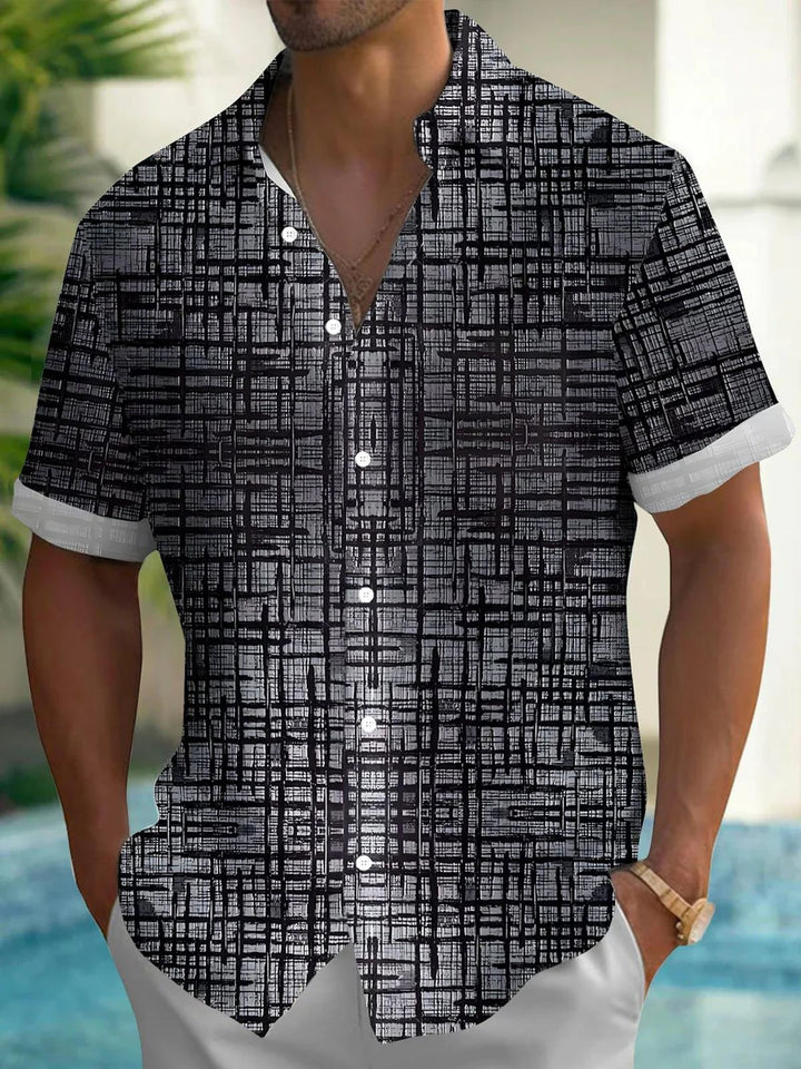 Alohadaddy® Vintage Gradient Textured Geometric Men&
