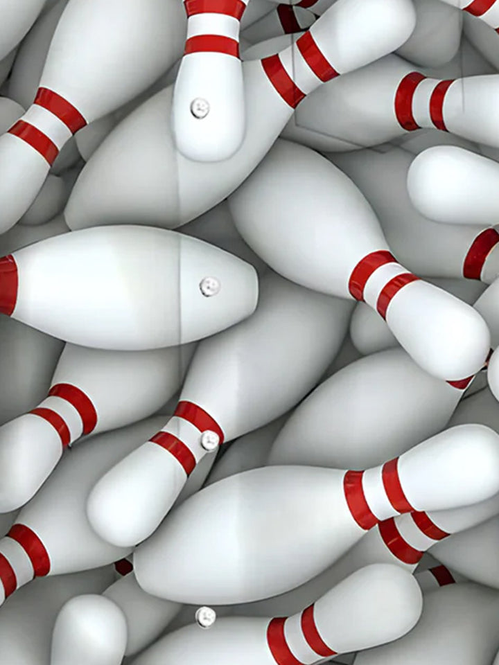Alohadaddy® Retro Bowling 3D Print Pocket Shirt