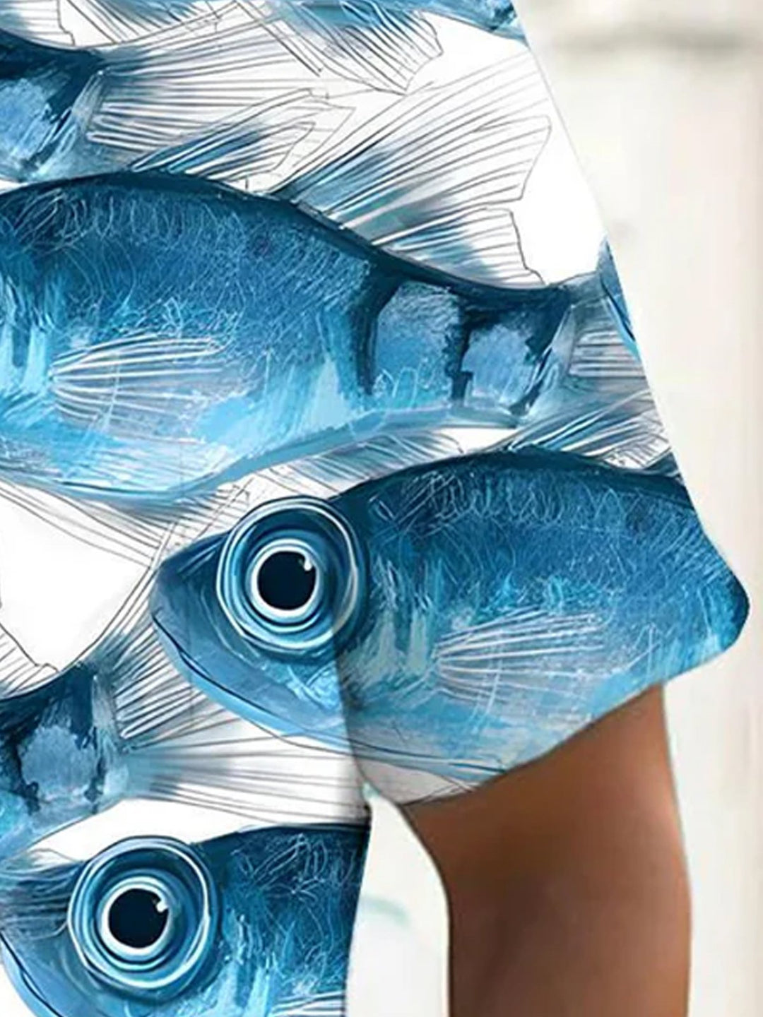 Alohadaddy® Hawaiian Sea Life Fish Pocket Button Shirt