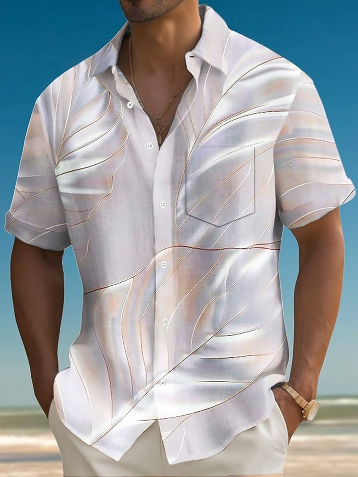 Alohadaddy® Hawaiian Tropical Leaves Ombre Floral Men&