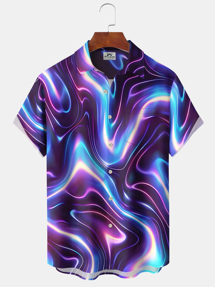 Alohadaddy® Summer Retro Abstract Gradient Lines 3D Men&