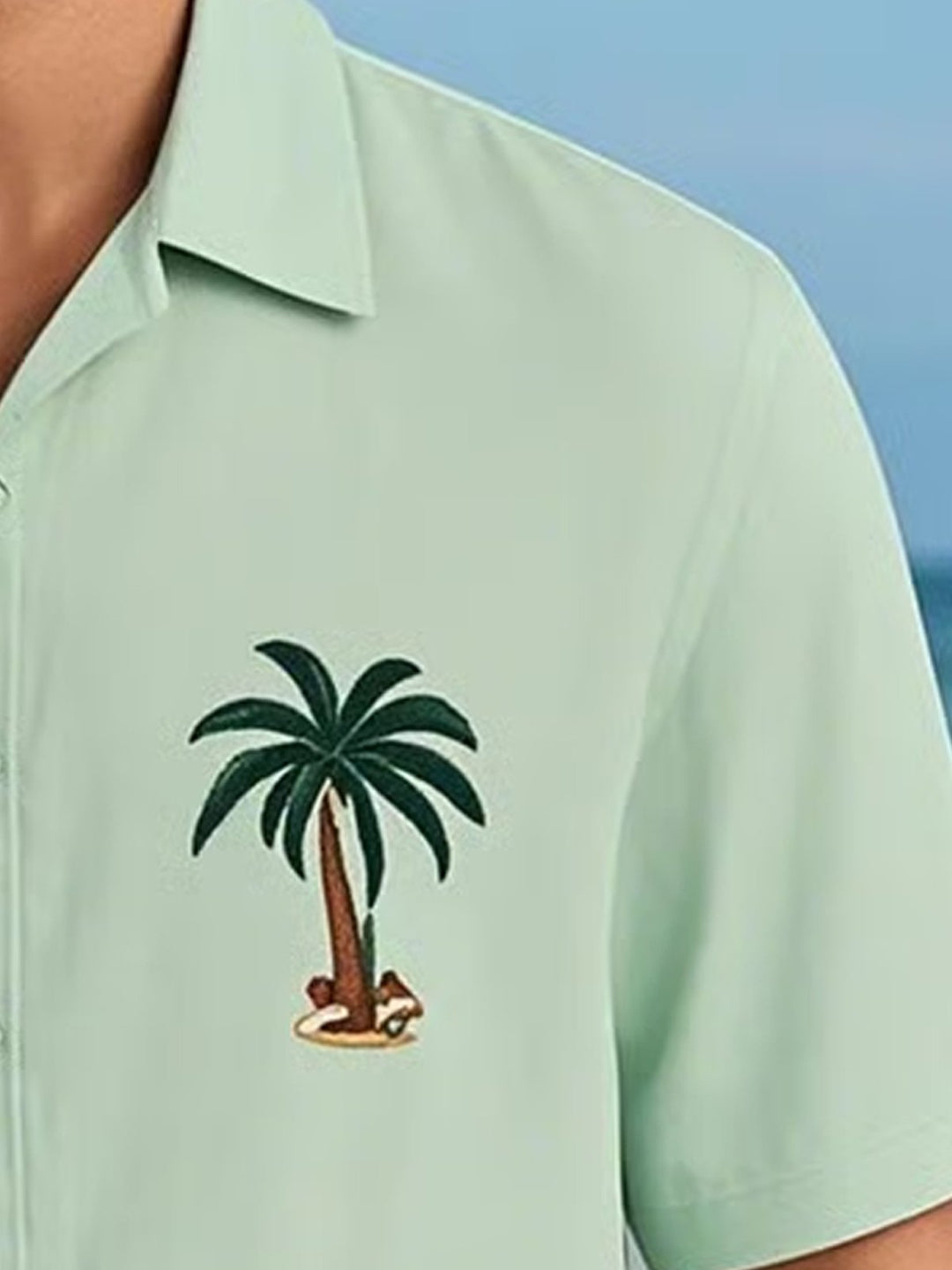 Alohadaddy® Basic Solid Coconut Tree Print Men&
