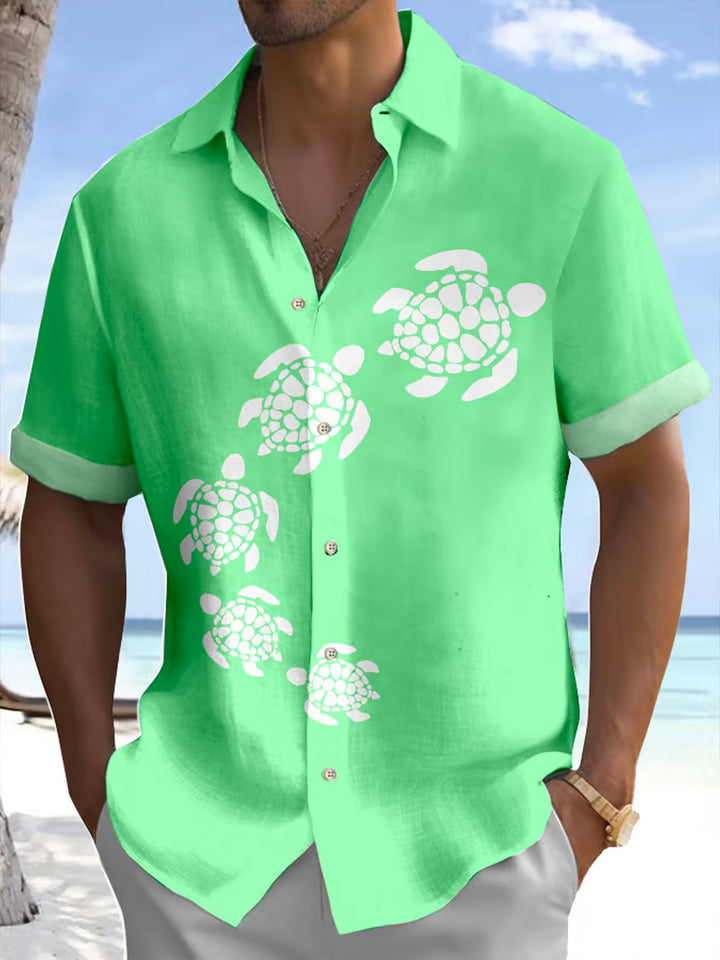 Alohadaddy® Hawaiian Turtle Basic Hawaiian Shirt Men&