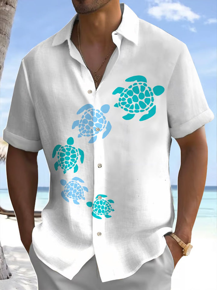 Alohadaddy® Hawaiian Turtle Basic Hawaiian Shirt Men&