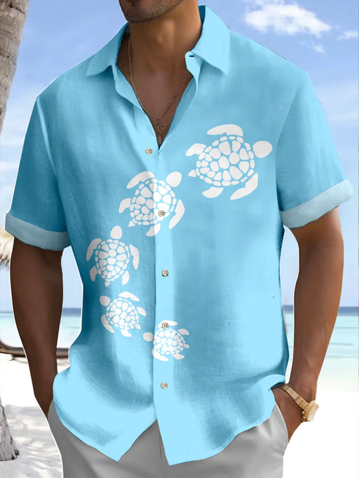 Alohadaddy® Hawaiian Turtle Basic Hawaiian Shirt Men&