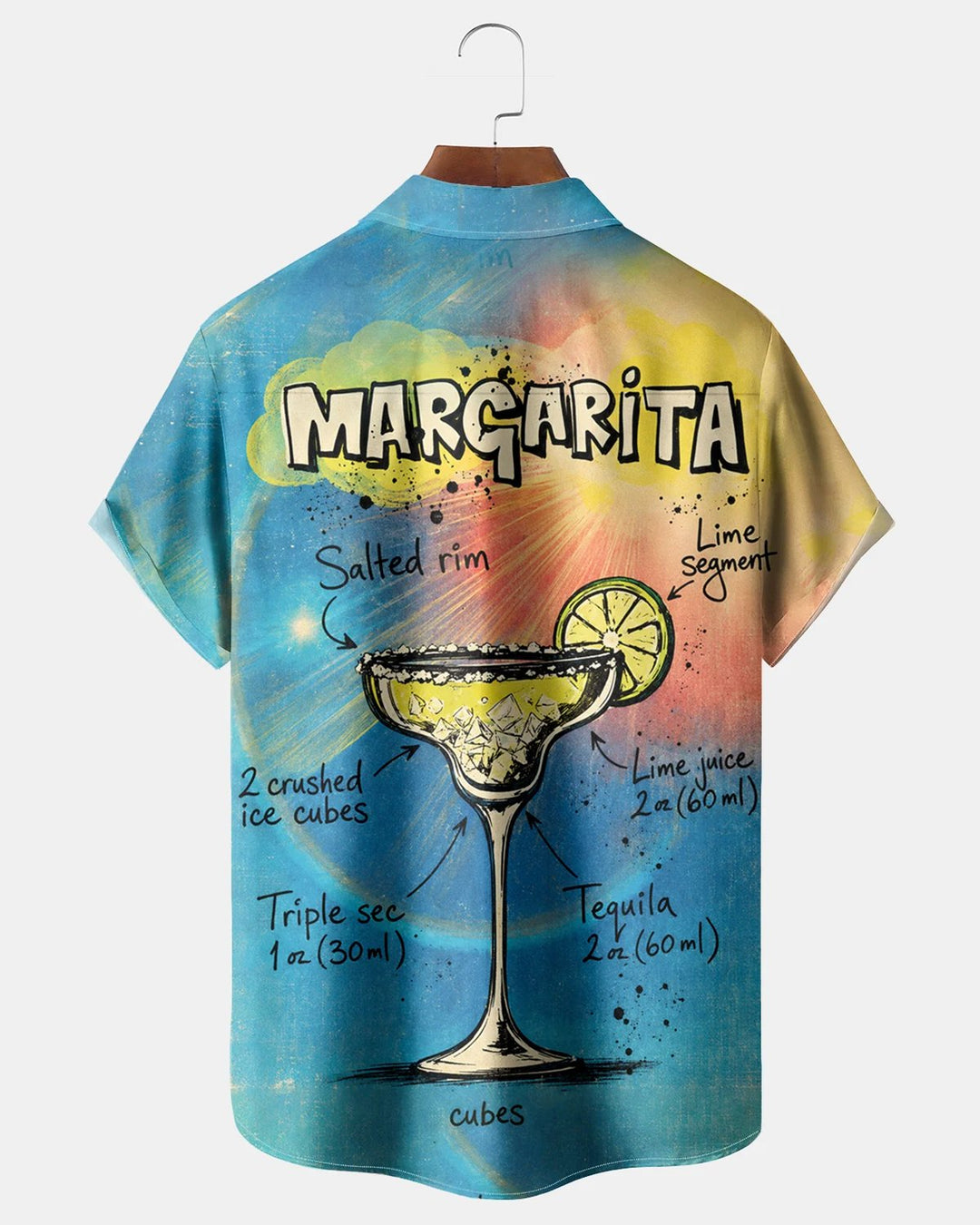 Alohadaddy® Hawaiian Retro Gradient Cocktail Short-Sleeve Shirt