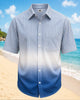 Alohadaddy® Basic Striped Ombré Short-Sleeve Pocket Hawaiian Shirt
