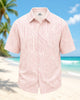 Alohadaddy® Basic Geometric Stripe Short-Sleeve Pocket Shirt