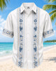 Alohadaddy® Basic Geometric Floral Classic Bowling Pocket Shirt