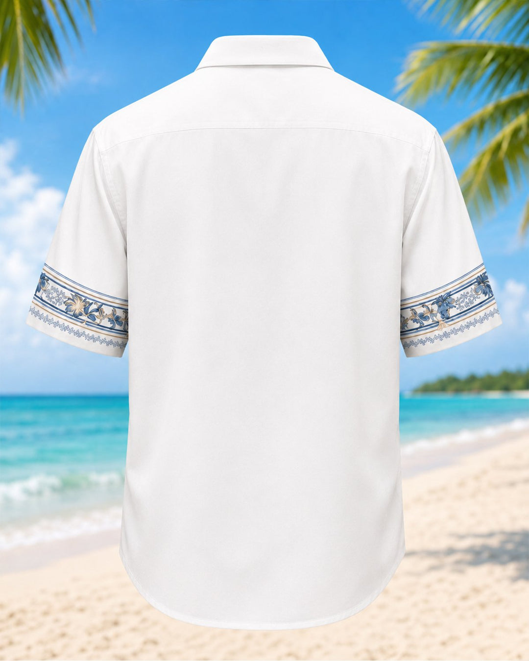 Alohadaddy® Basic Geometric Floral Classic Bowling Pocket Shirt