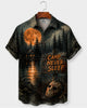 Alohadaddy® Halloween Lakeside Woods Cabin Holiday Short-Sleeve Shirt