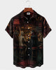 Alohadaddy® Halloween Retro Vampire Werewolf Bar Short-Sleeve Shirt