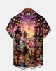 Alohadaddy® Halloween Cartoon Clown Beach Surf Short-Sleeve Shirt