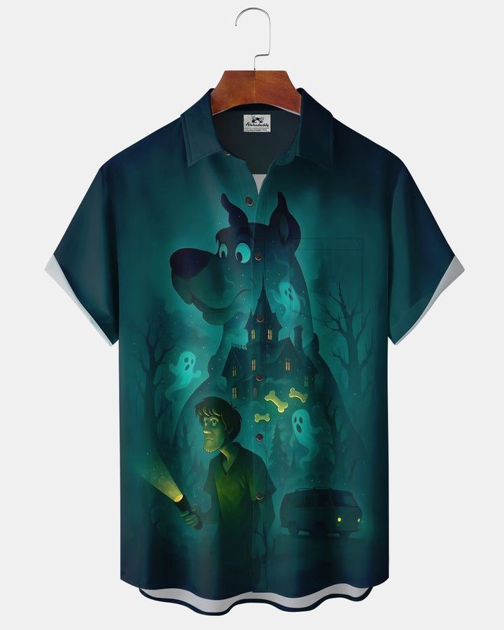 Alohadaddy® Halloween Cartoon Puppy Short-Sleeve Car Shirt
