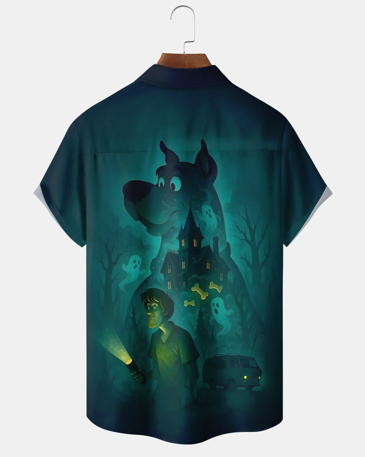 Alohadaddy® Halloween Cartoon Puppy Short-Sleeve Car Shirt