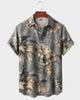 Alohadaddy® Men's Short-Sleeve Button-Down Shirt with Pocket Floral Print