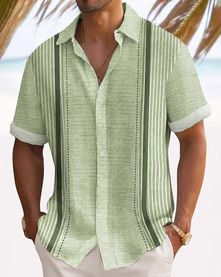 Alohadaddy® Retro Striped Textured Bowling 3D Printed Men&