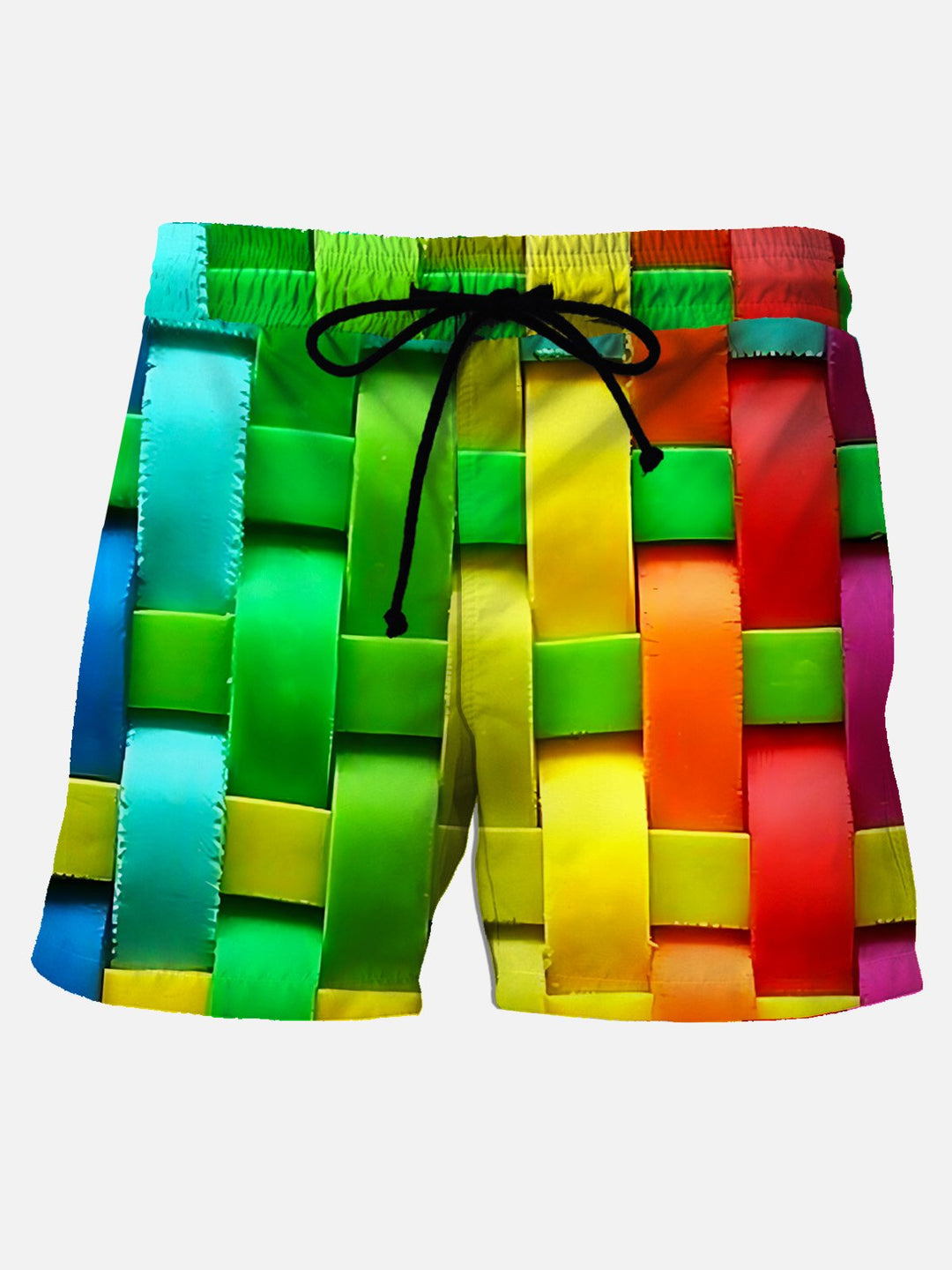 Alohadaddy Beach Rainbow Plaid Men&