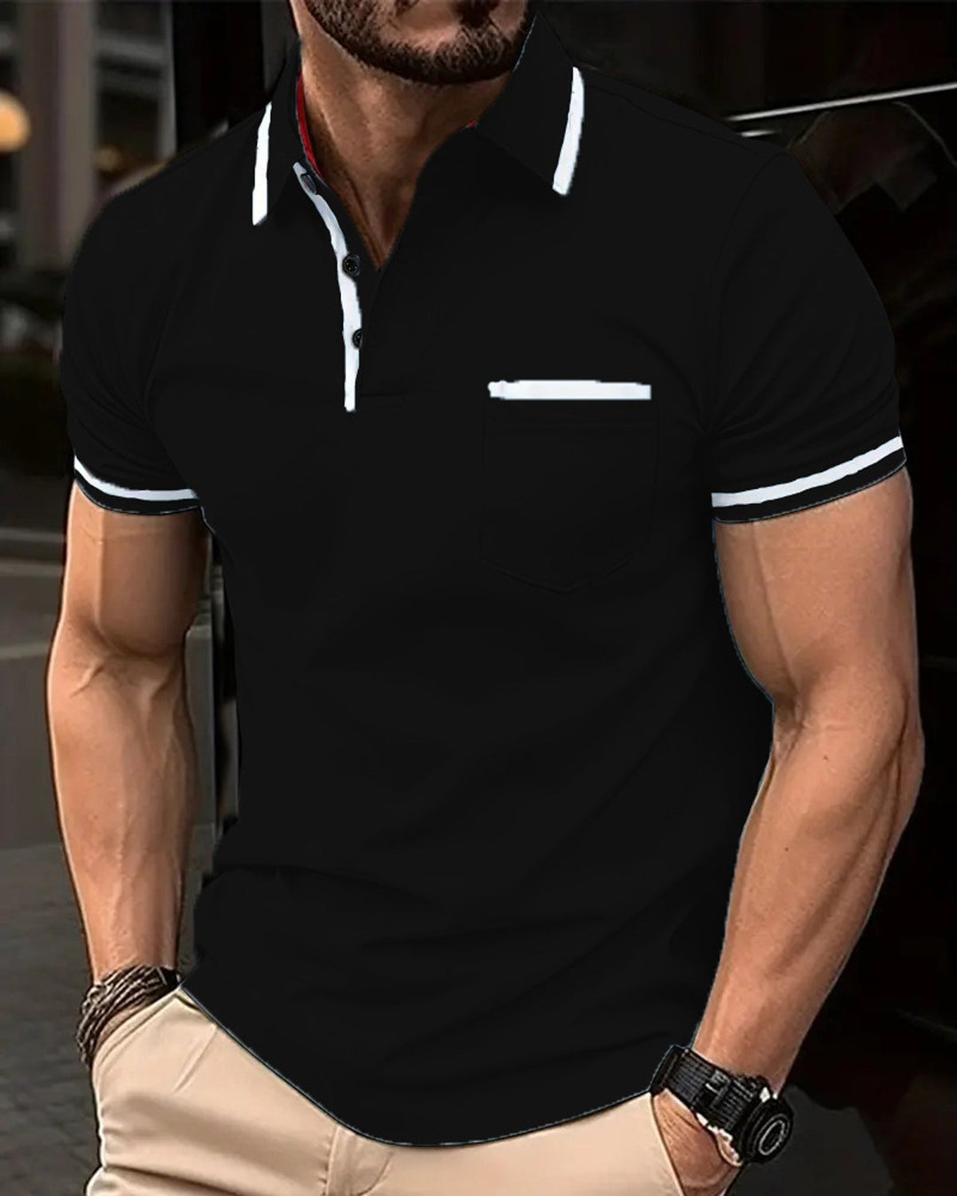 Alohadaddy® Pocket Panelled Polo Men&