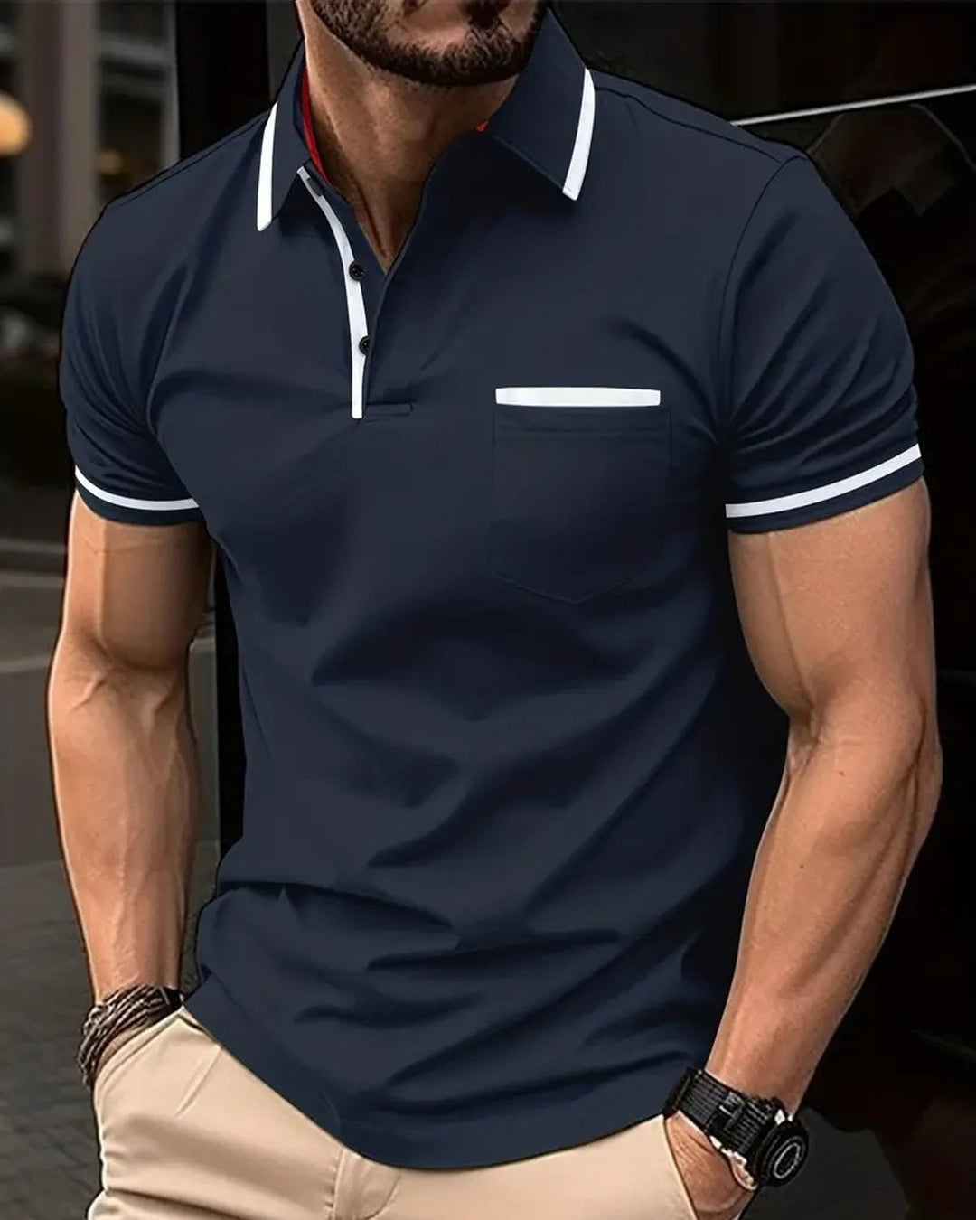 Alohadaddy® Pocket Panelled Polo Men&